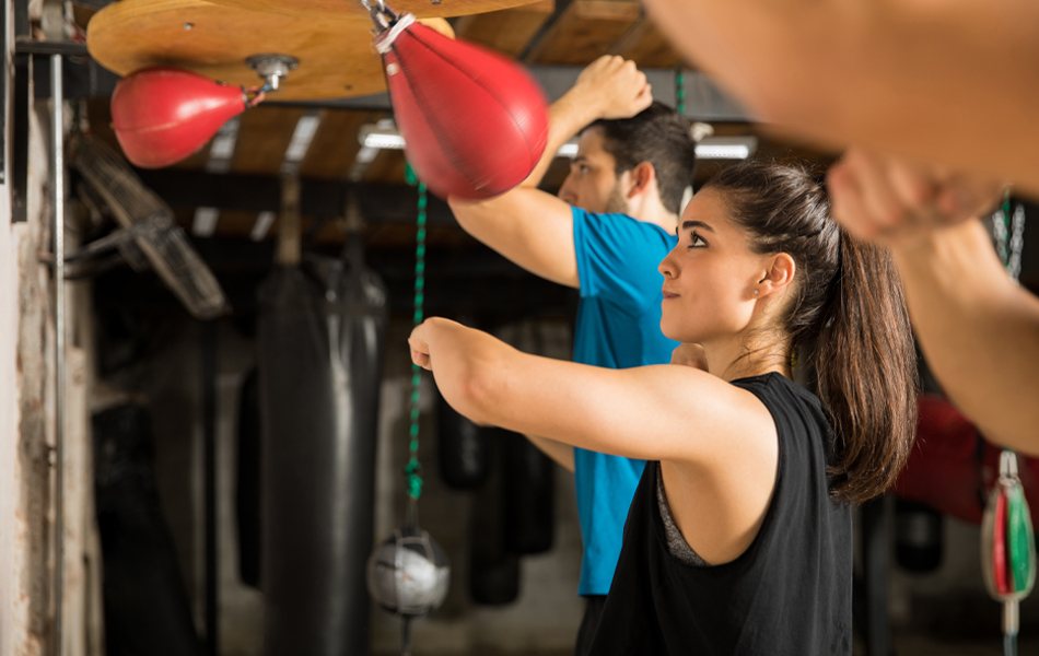 using a speed bag