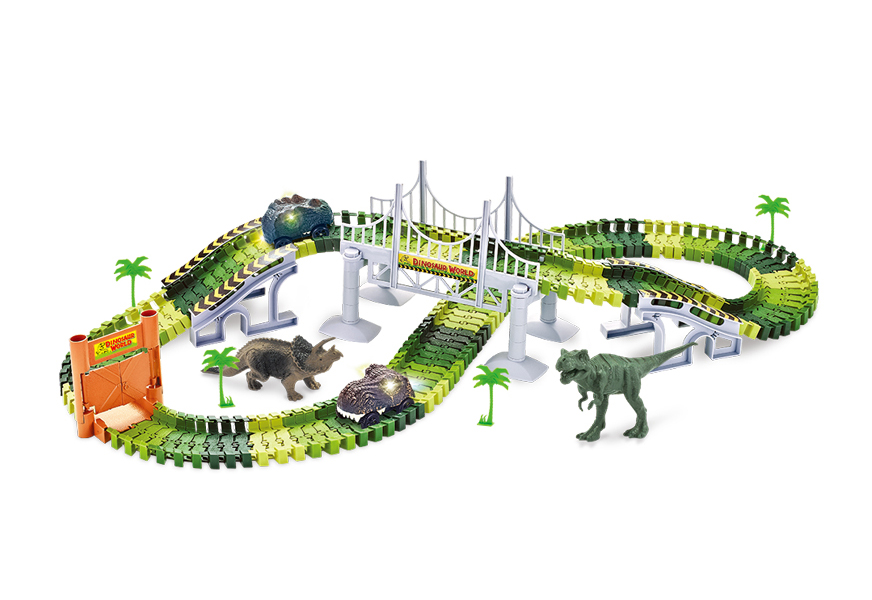 toyk dinosaur toys create a dinosaur world road race
