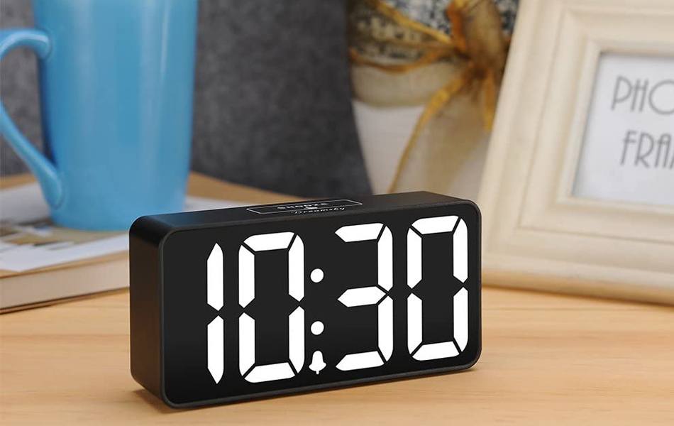 black digital clock