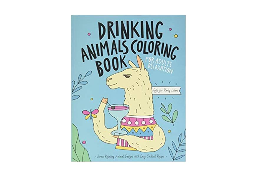 caffeinestar publishing - drinking animals coloring book
