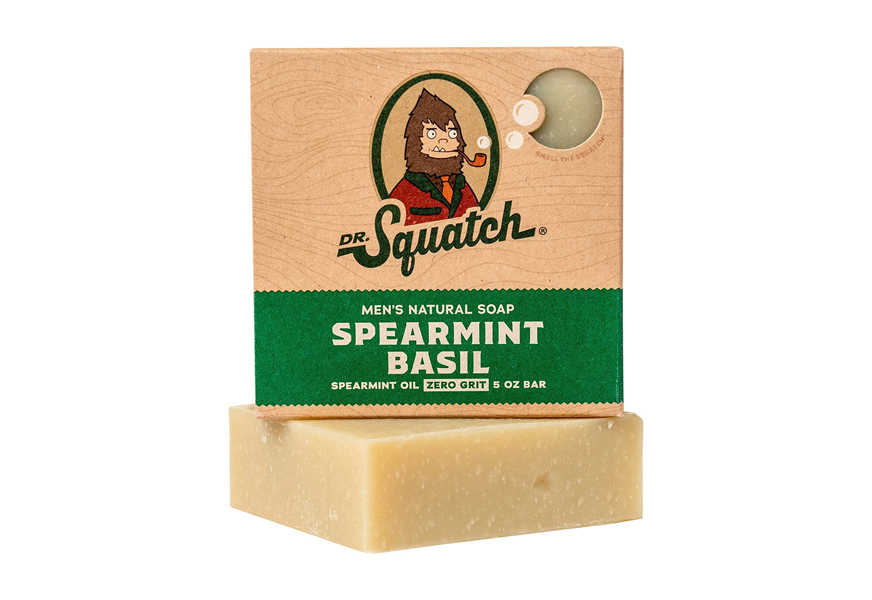 dr. squatch spearmint basil natural soap for men