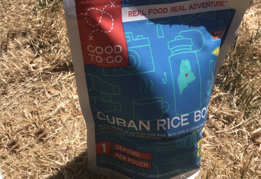 good to-go cuban rice bowl dehydrated camping food