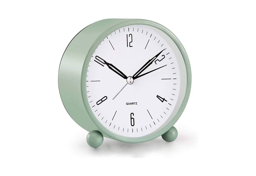 jall circular analog alarm desk clock
