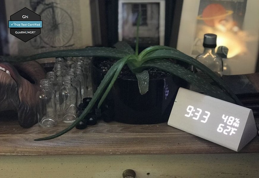 jall wooden digital alarm desk clock