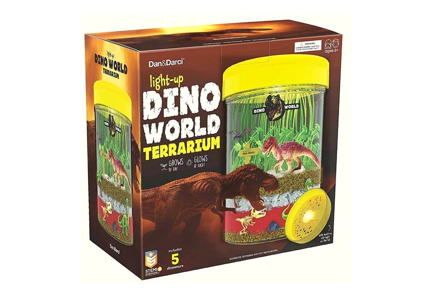 light-up dino world terrarium kit