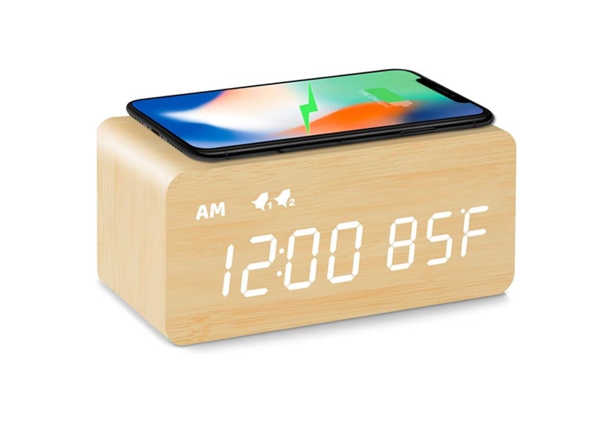 mosito digital wooden alarm desk clock