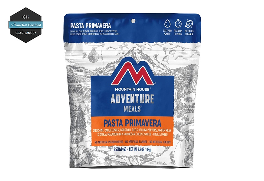 mountain house pasta primavera dehydrated camping food
