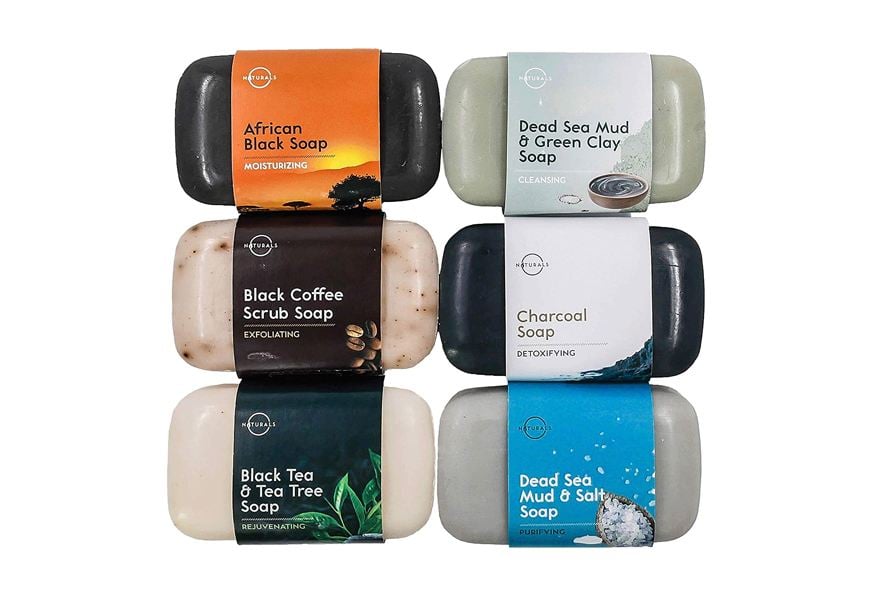o naturals 6-piece black bar soap collection