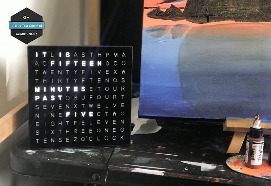 sharper image light up electronic word desk clock