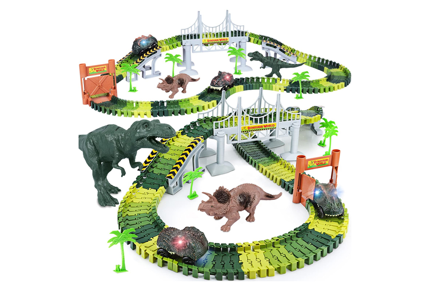 toyk dinosaur toys create a dinosaur world road race