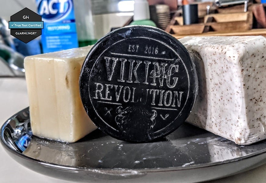 viking revolution activated charcoal body and face soap for men