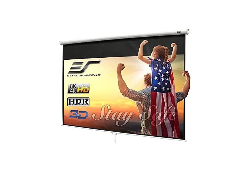elite screens manual b pull-down projector screen
