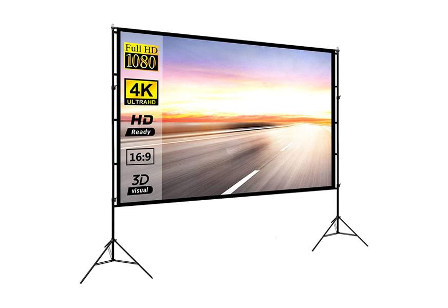 p-jing projector screen with adjustable frame