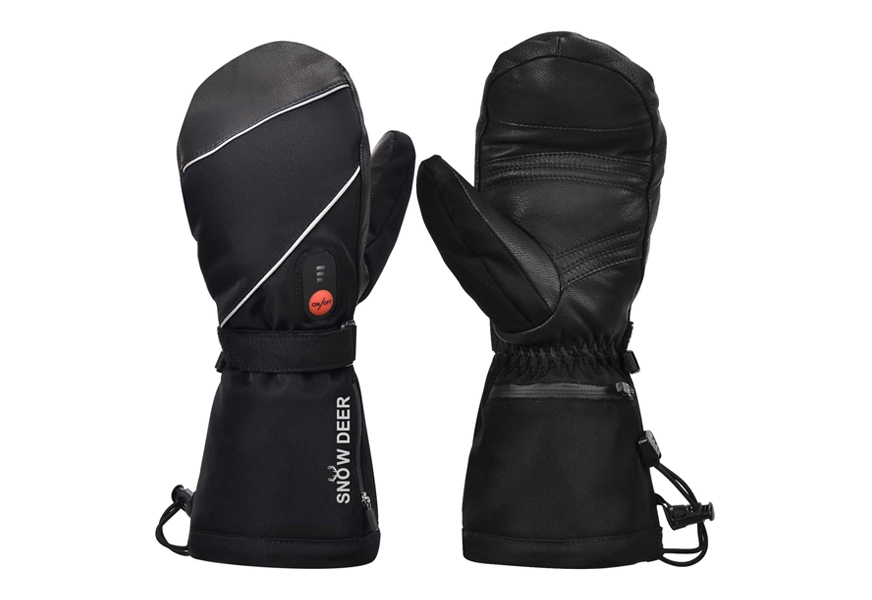 snow deer heated ski gloves