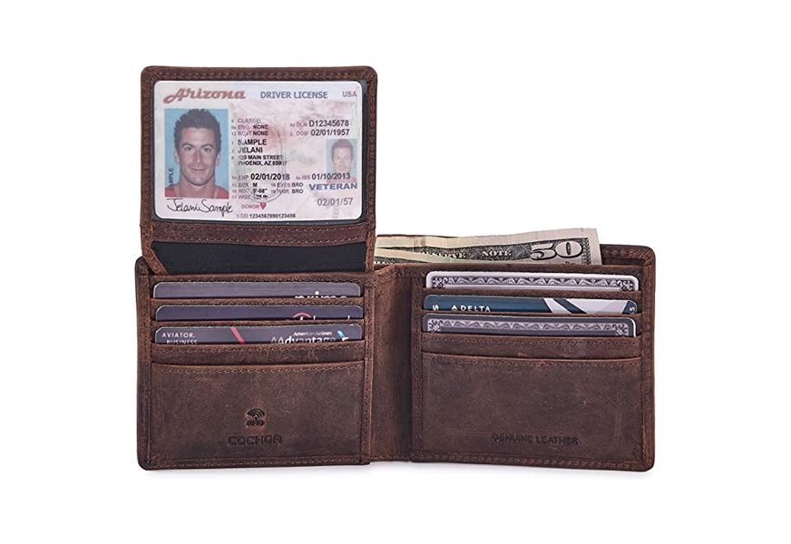 cochoa men's leather bifold wallet