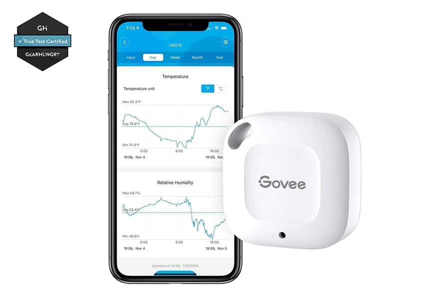 Govee Smart Hygrometer, Wireless Thermometer, Mini Bluetooth Humidity  Sensor with Notification Alert, Data Storage and Export, 328 Feet  Connecting Range 