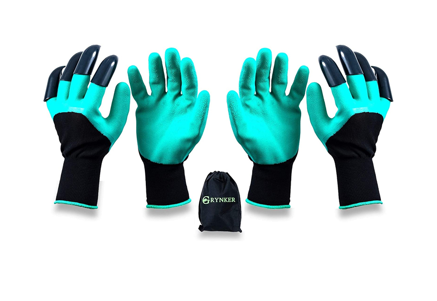 grynker garden gloves with fingertips claws
