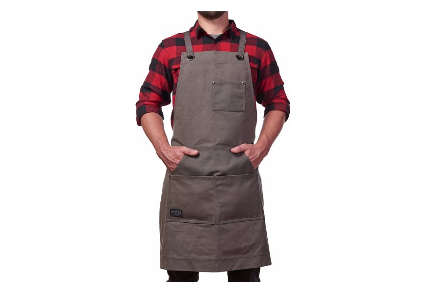 hudson durable goods heavy duty waxed canvas work apron