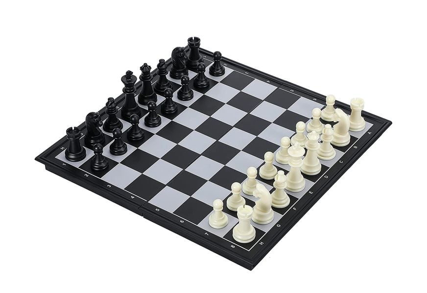 Ibasetoy Travel Chess Set 3 en 1 Dames Backgammon magnétique pliable portable G 