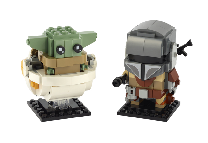 lego brickheadz star wars baby yoda mandalorian toy