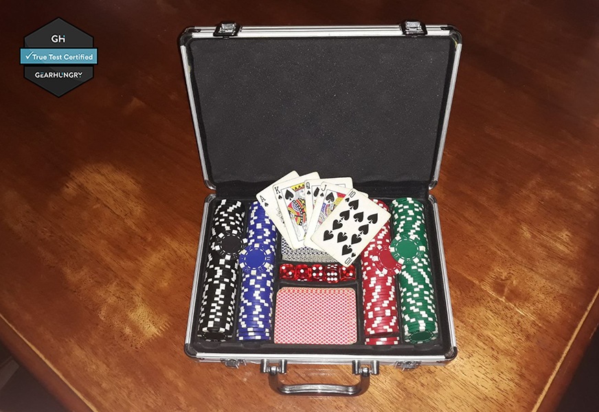 300 PCS Poker Chip Set Texas Hold'Em Dice Poker Chips- Casino