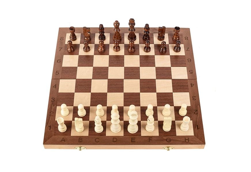 Nouveau Magnétique Pliable Chess Board Game Set De Haute Qualité Jeux Camping Voyage _ UK 