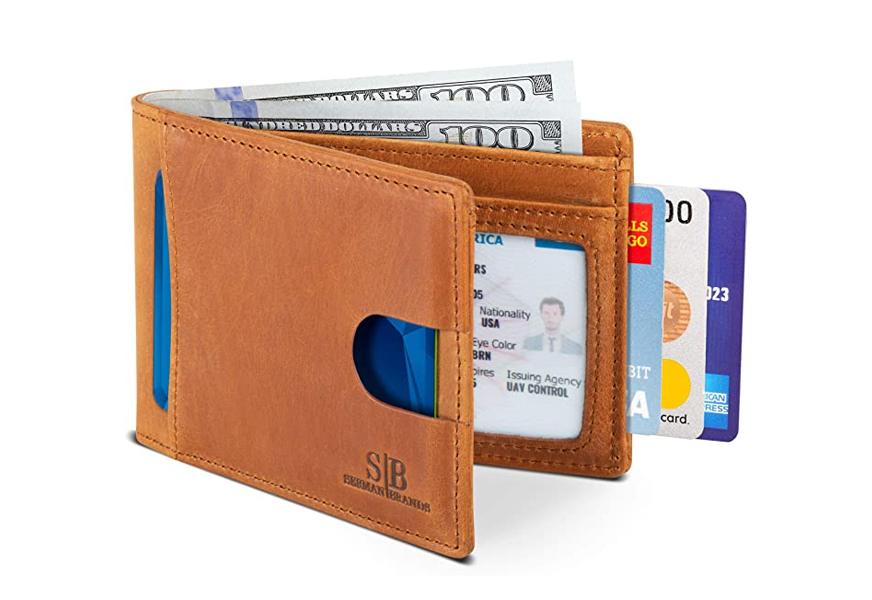 serman brands rfid blocking bifold slim wallet