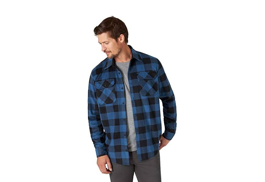 wrangler authentics men's fleece shirt