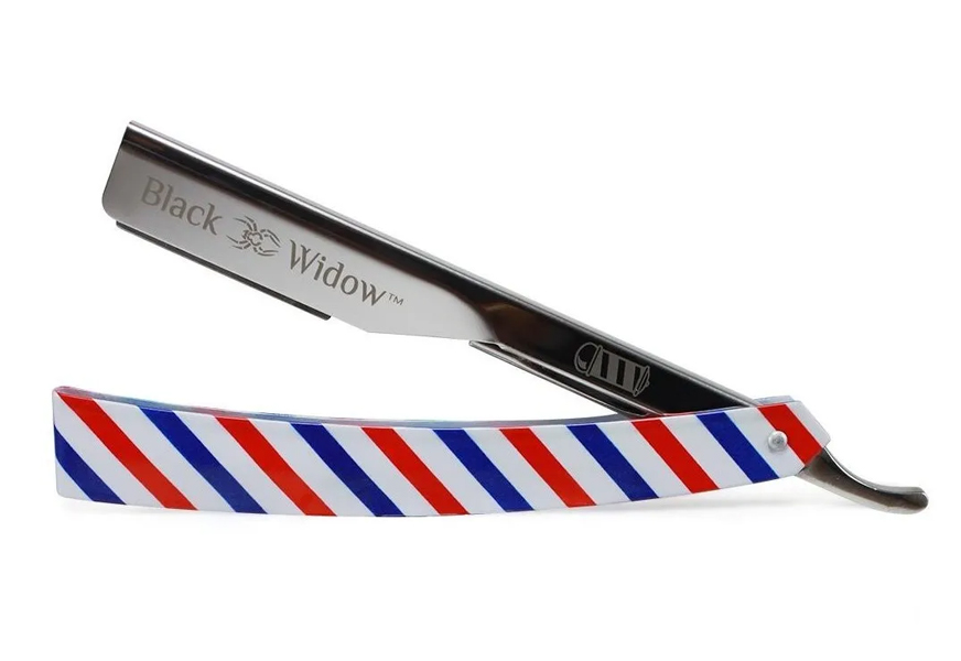 barber professional black widow straight razor