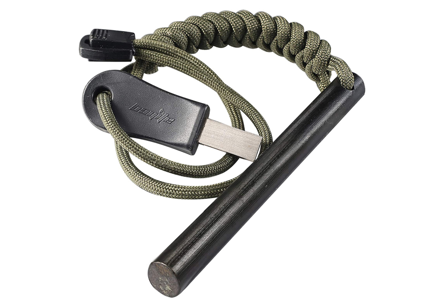 MAGNESIUM FIRE STEEL STARTER STRIKER WITH PROTECTIVE BELT POUCH OVER 1,000 USES 