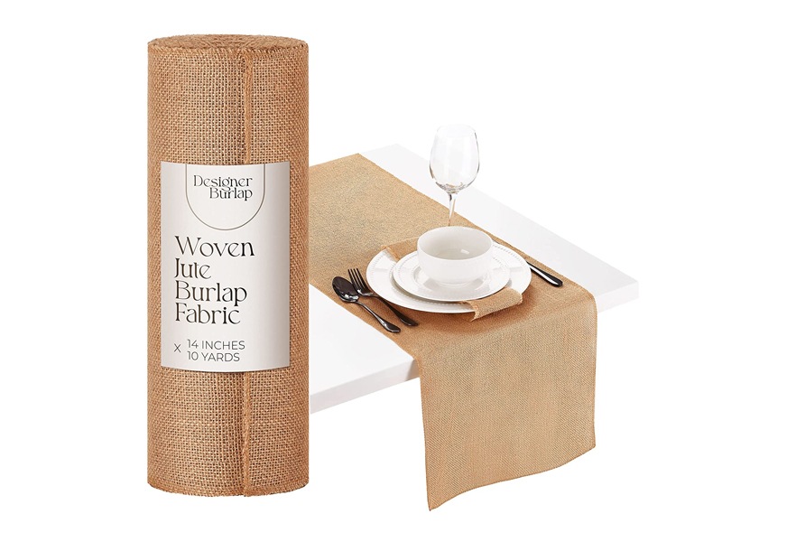 designer burlap table runner