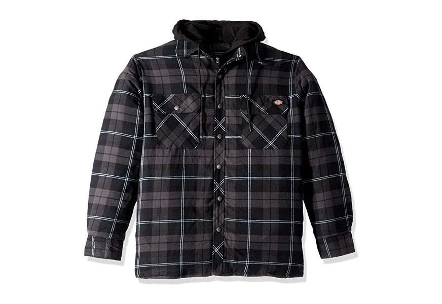 dickies men's quilted shirt jacket