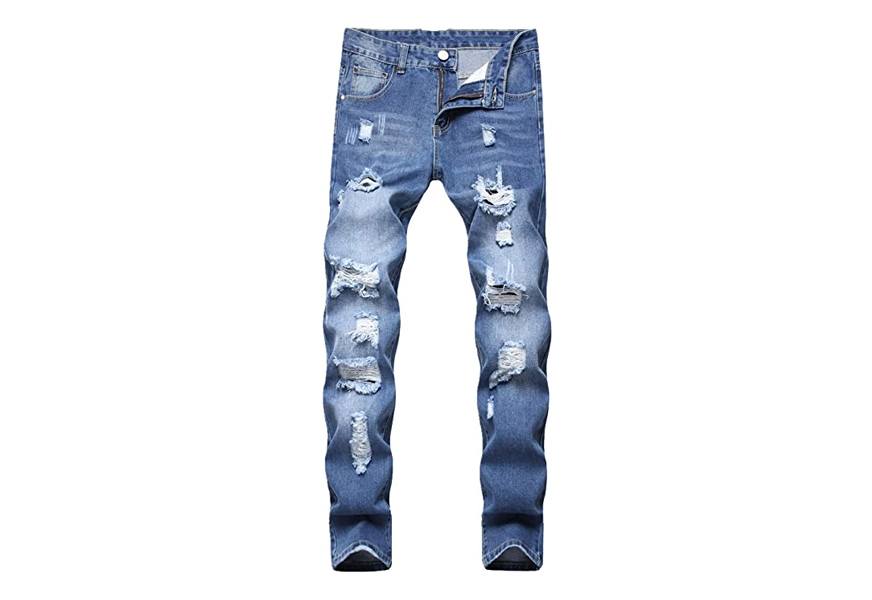 fredd marshall skinny distressed jeans for men