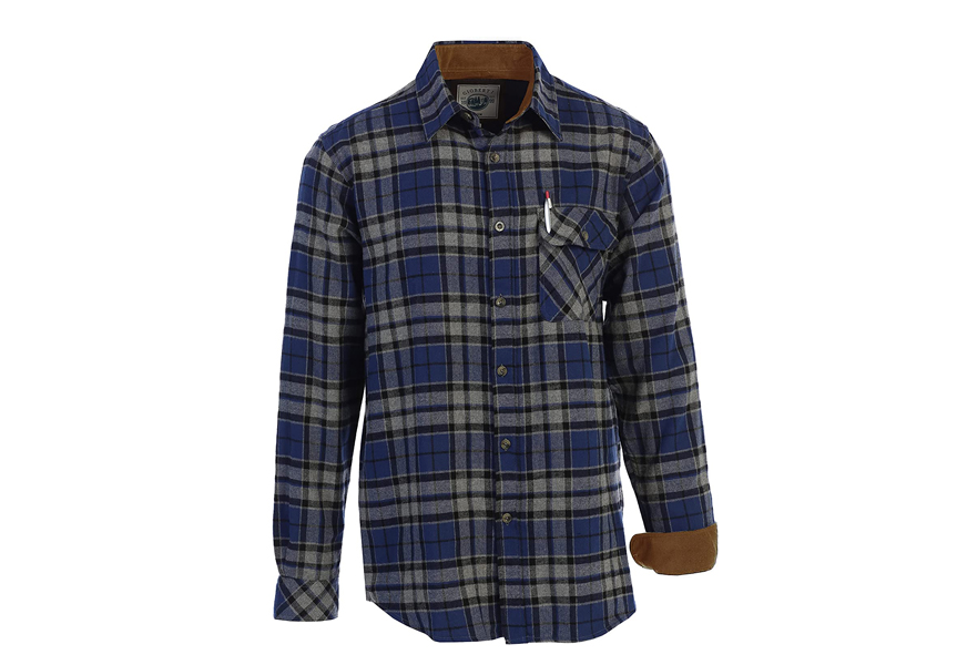 gioberti men's long sleeve flannel with corduroy contrast