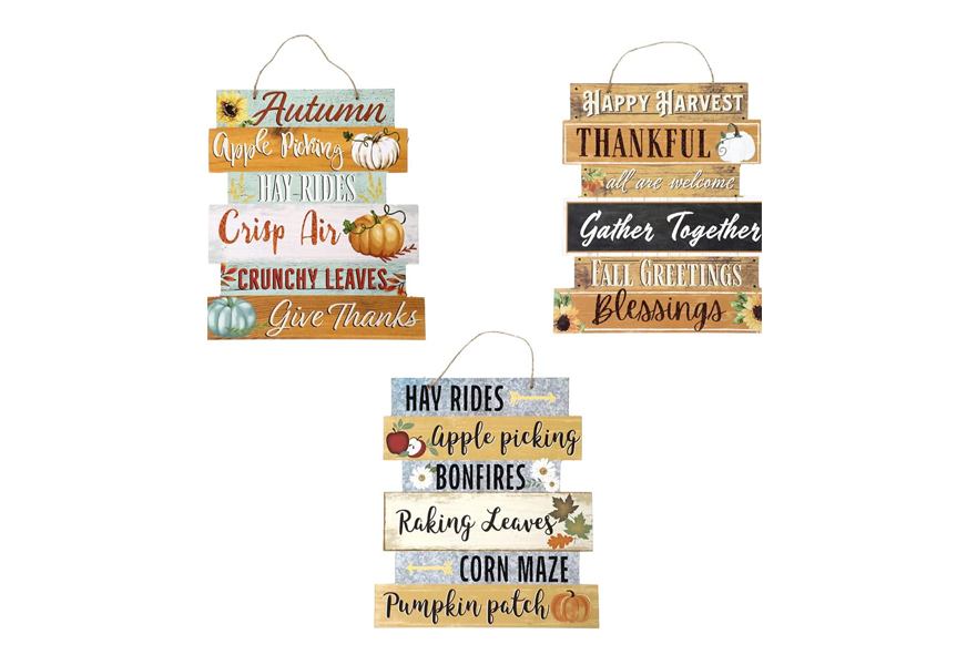 greenbrier fall hanging wooden welcome signs