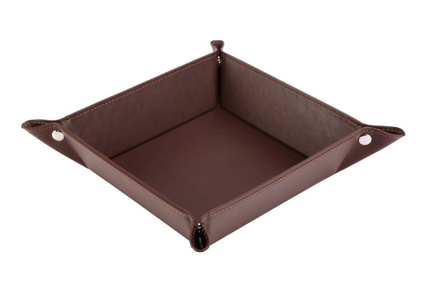 happydavid leather bedside edc storage tray