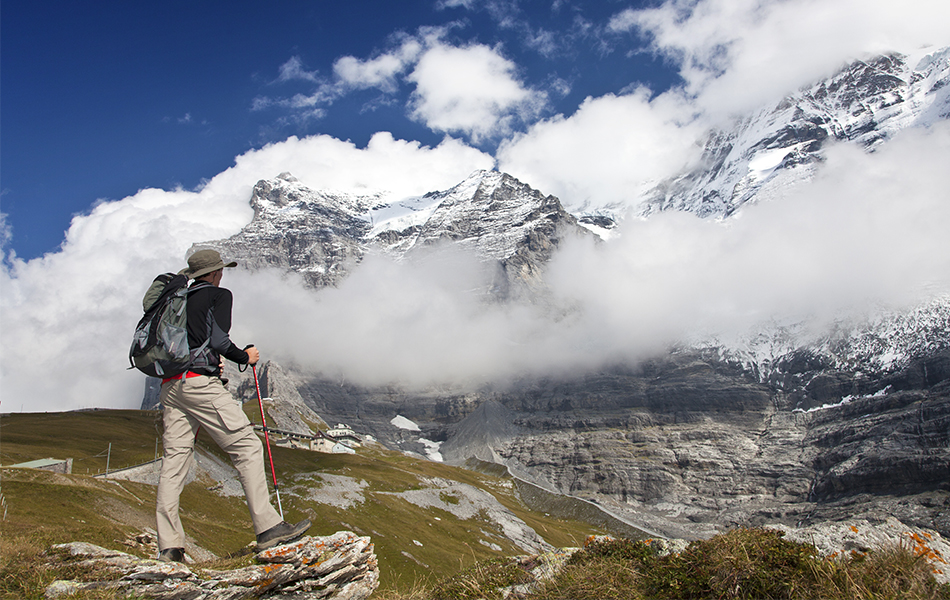 hiker in the mountains