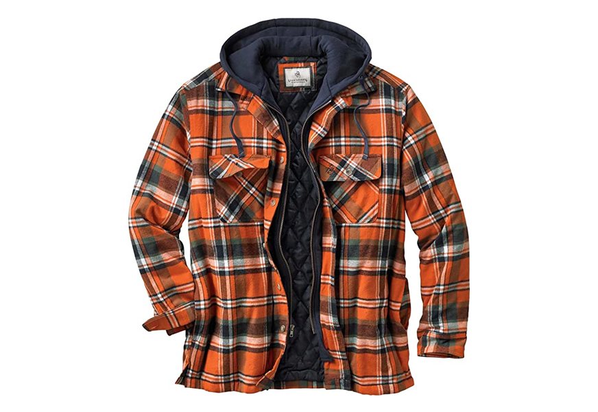legendary whitetails hooded flannel shirt jacket