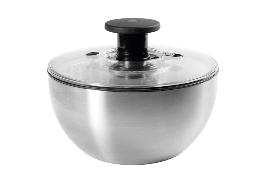 oxo stainless steel salad spinner
