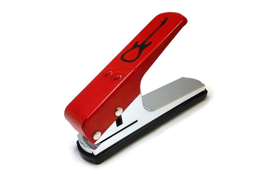 pick-a-palooza diy guitar pick punch with leather key chain pick holder
