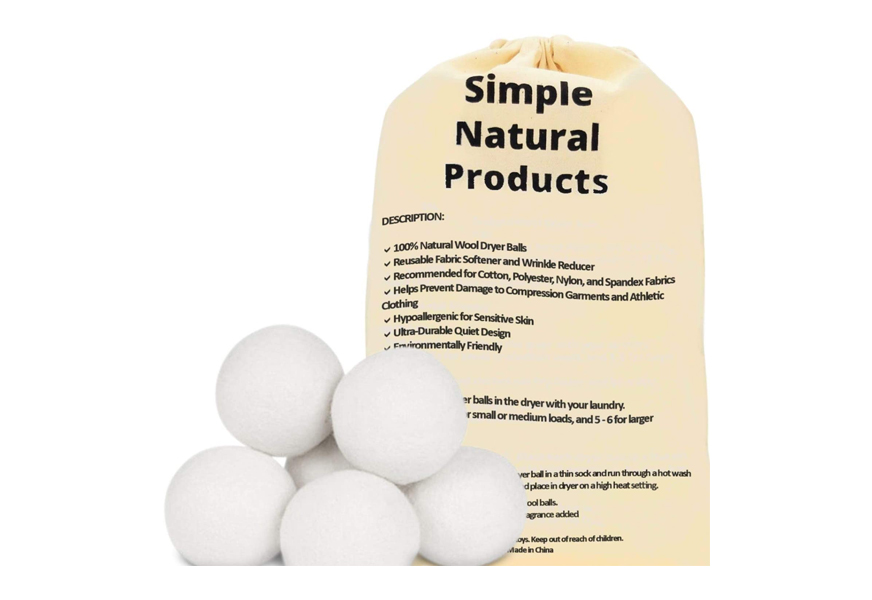 Snugpad Wool Dryer Balls Natural Fabric Softener 100% Organic (6-pack)