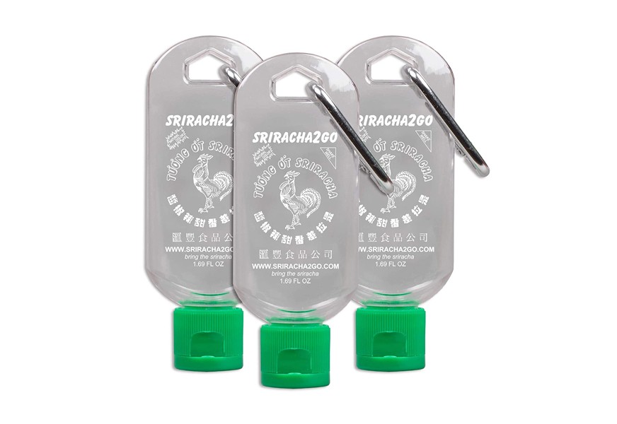 sriracha hot sauce keychain bottle