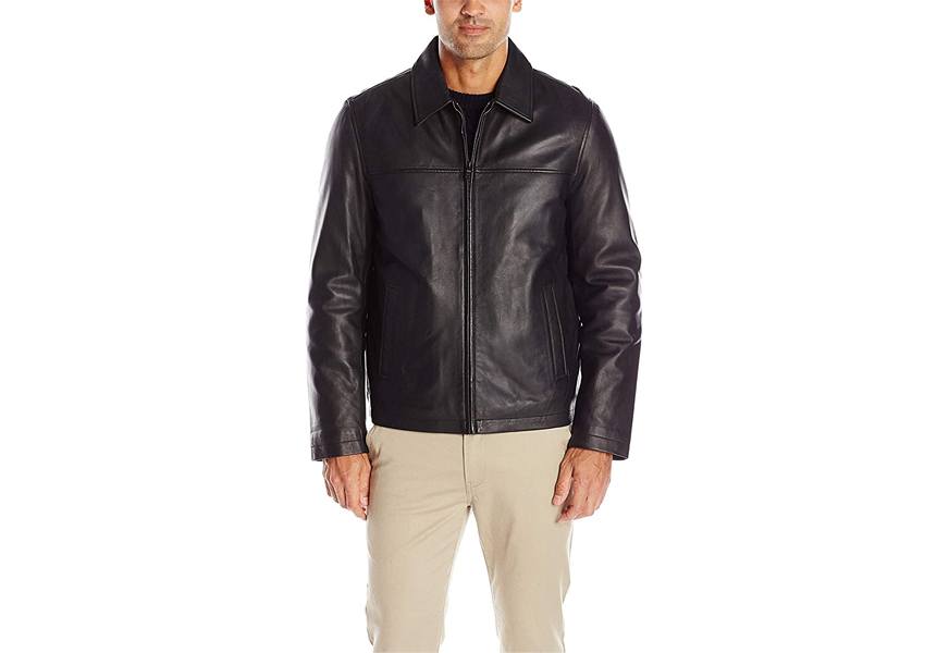 tommy hilfiger men’s leather jacket