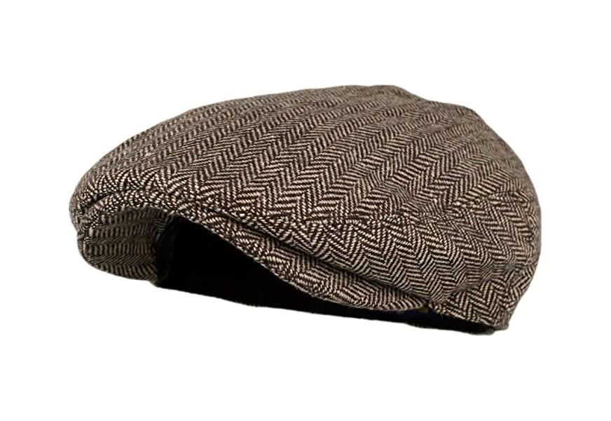 wonderful fashion herringbone tweed wool blend men's hat