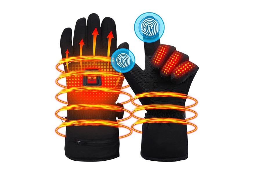 heat warmer winter rechargeable battery heated gloves