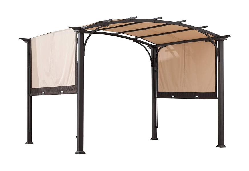 sunjoy steel arched pergola kit