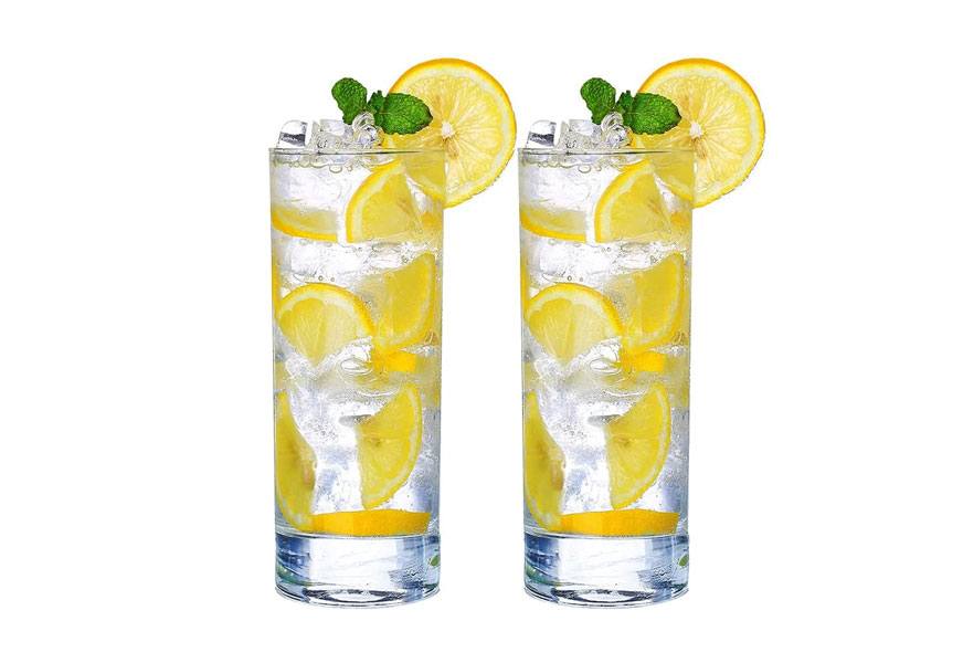 qappda clear highball drinking glasses