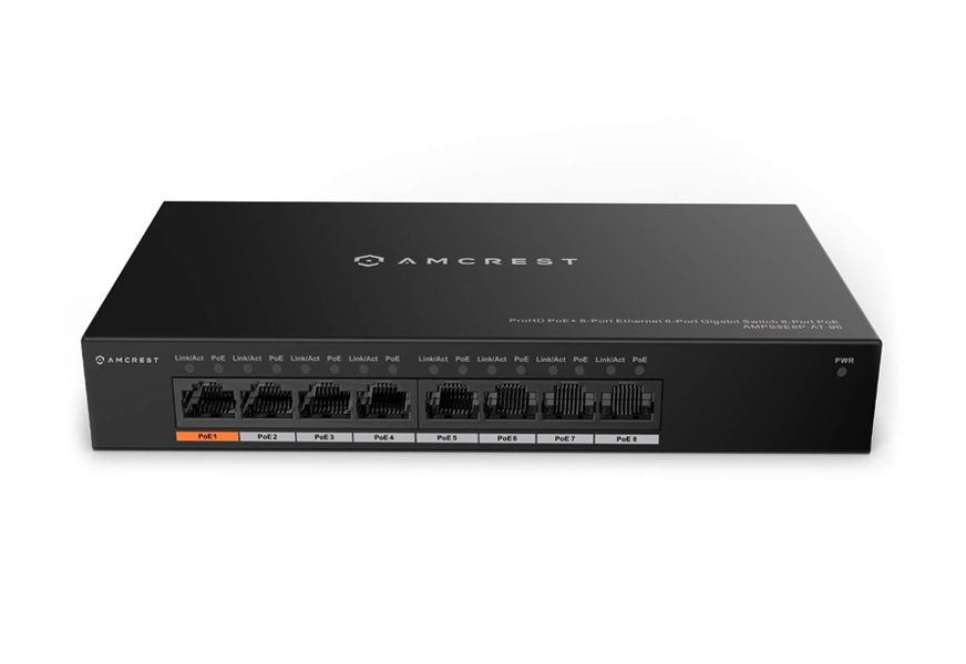 amcrest gigabit uplink 9 port poe ethernet switch
