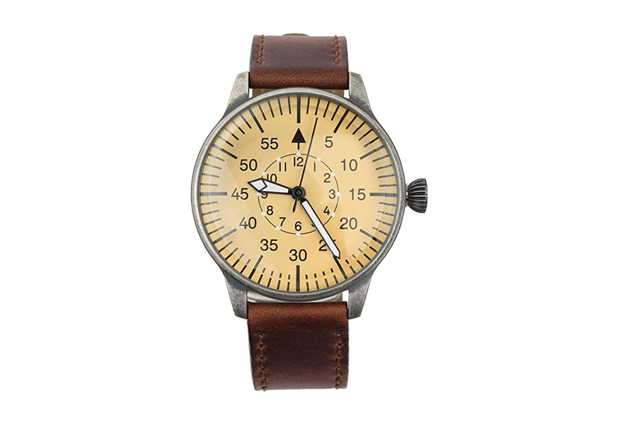 camooutdoor mil tec luftwaffe aviator vintage watch