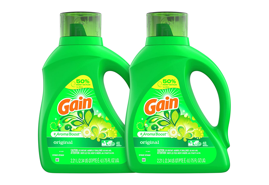 gain 2 pack liquid laundry detergent
